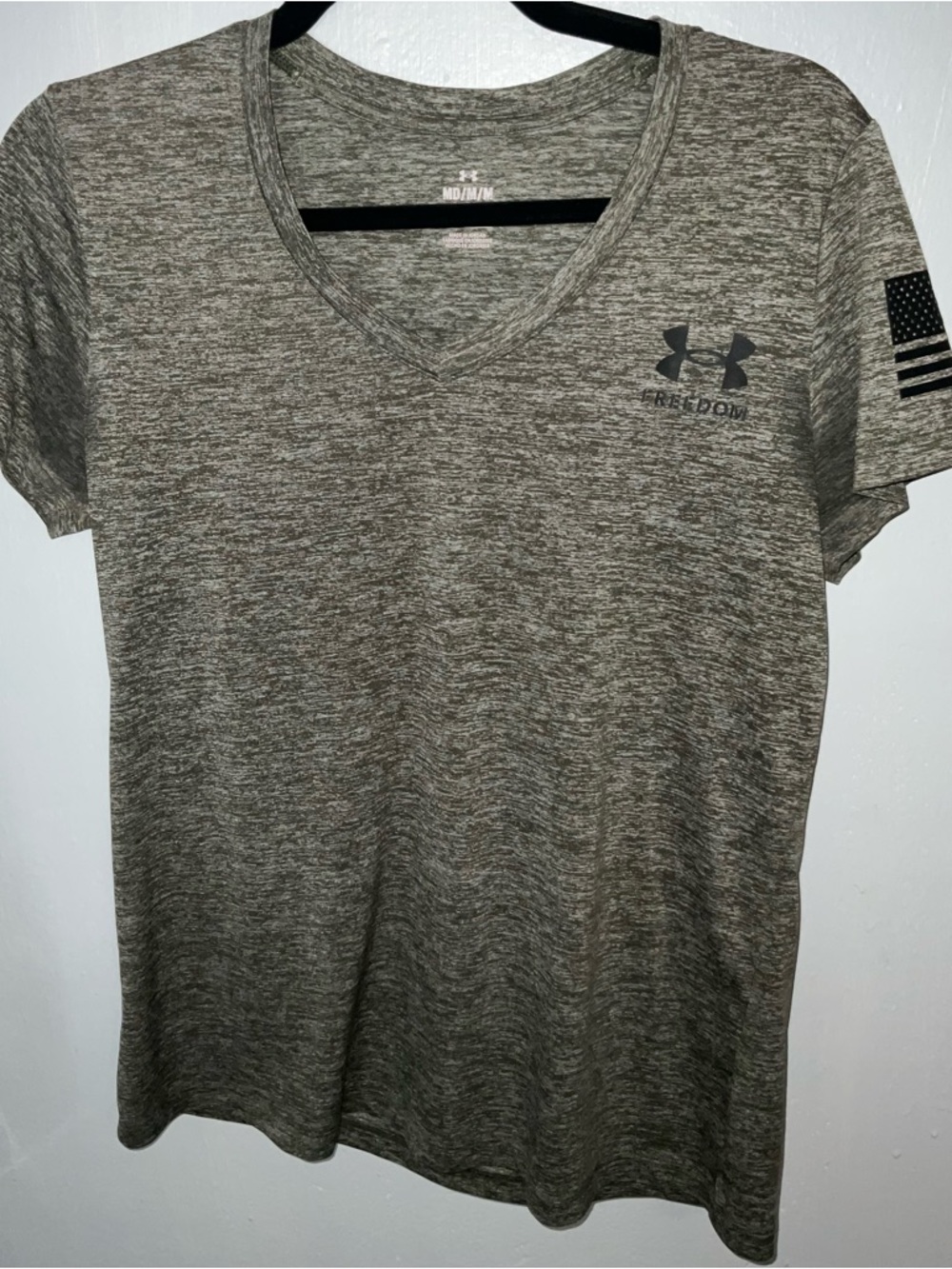 Under Armour Gray Heather V-Neck Performance Tee